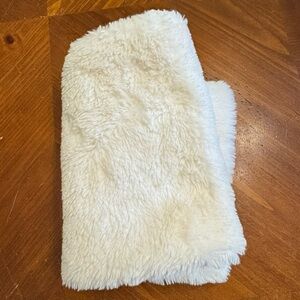 UGG Standard Pillow Sham Cover White Faux Fur Rectangle Solid Pillowcase